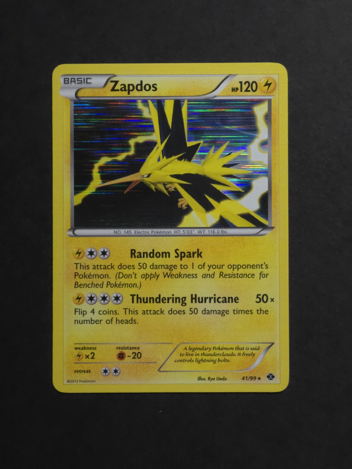 Zapdos Holo 41/99 Next Destinies Single Rare Pokemon Card