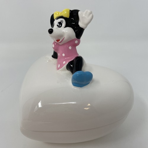 Vintage Minnie Mouse Schmuckschatulle Herz Schmuckschatulle Disney Japan ca. 70er Jahre - Bild 11 von 20