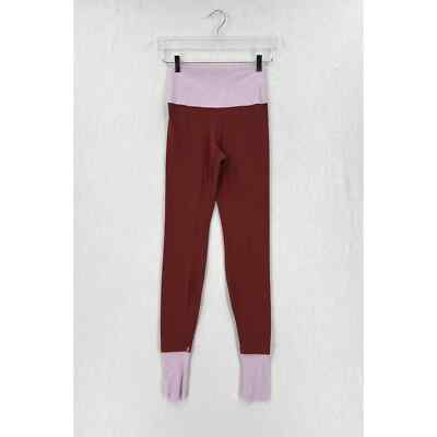 NIKE YOGA Pants Women Small Brown Dri-Fit Infinalon Luxe Leggings Purple  Stirrup