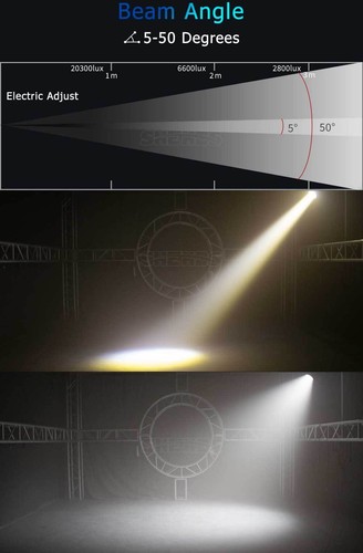 LED Zoom 400W Wash Warm Cool White COB Moving Head Lighting DMX For DJ Disco - Picture 16 of 21