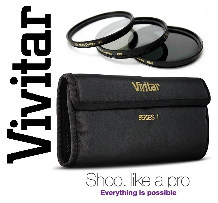 Vivitar 3-Pcs UV Polarizer & FLD Filter Set For Canon EF-M 11-22mm IS STM lens - Image 3 of 4