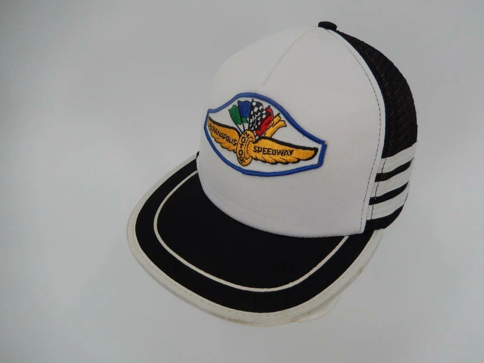 De Colección Indianapolis Motor Speedway Snapback Gorra Gorra 3 Rayas Trucker Indy 500 Carrera Foto 3 de 4