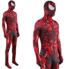 Upgraded Red Carnage Venom Spider-Man Jumpsuit Cosplay Costume 3D Suit Halloween