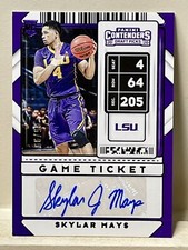 Skylar Mays 2020 Contenders #124 RC Rookie Purple Foil GAME TICKET Auto