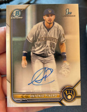 2022 Antonio Pinero Bowman Chrome Base 1st Bowman Auto #CPA-AP Brewers