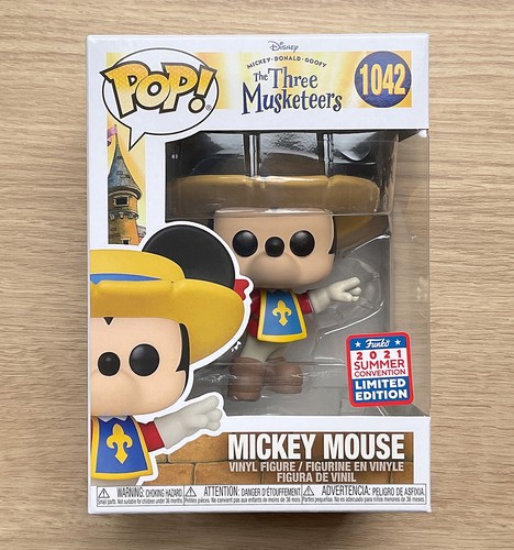 Funko Pop Disney Les Trois Mousquetaires Mickey Mouse Funkon #1042 + Protecteur Gratuit