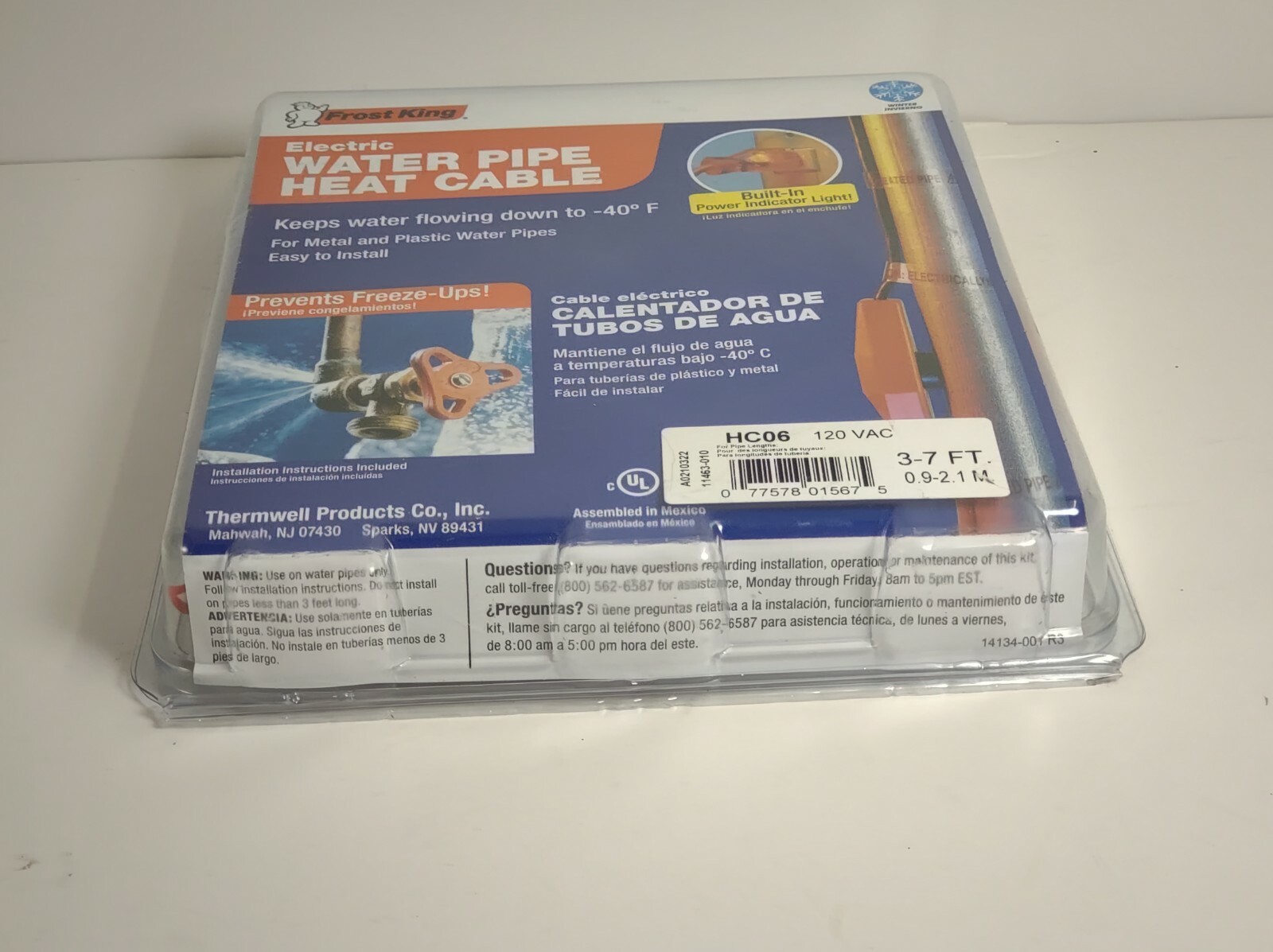 Prevent Frozen Pipes NOW! 6ft Electric Water Pipe Heat Cable Frost King Kit 77578015675 eBay