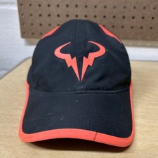 Nike Rafa Black Coral Dri Fit Featherlight Hat Baseball Hot Lava Tennis