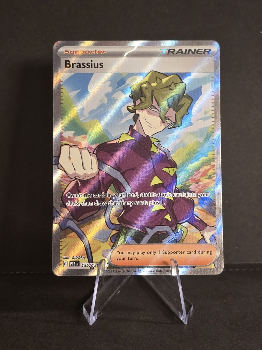 brassius pokemon card Pokemon TCG Brassius 135/131 Full Art Ultra Rare Prismatic Evolutions - NM