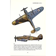 Hawker Hurrican IID Messerschmitt Bf 109E-4 UK 1969 Fighter Aircraft Print SE2-4
