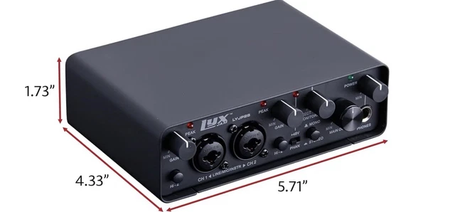 LyxJam - 2x2 Enregistrement USB Interface audio.
