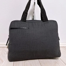 PRADA Handbag Cadena Canvas Gray Women Authentic From Japan