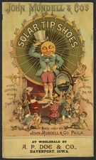 Vintage Solar Tip Shoes Advertisement Art Poster Print