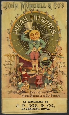 Vintage Solar Tip Shoes Advertisement Art Poster Print