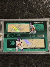 2009 Topps Unique DUAL AUTO Adrian Peterson and Percy Harvin 4/25 DDA-PH