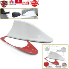 White Universal Roof Signal AM/FM Radio Aerial Shark Fin Antenna Sticker Cover