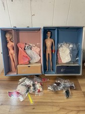 1964 Mattel Barbie Ken Carrying Case With Dolls Outfits