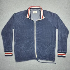 Marine Layer Jacket Womens Medium Blue Cara Track Retro Terry Active Stretch