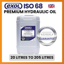 EXOL Ultramax 68 ISO VG68 Premium Hydraulic Oil 20L 25L 205L UK Made