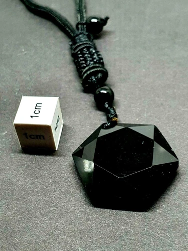 Obsidiana Colgante Estrella Collar Negro Hexagrama Piedras Preciosas... - Imagen 8 de 12