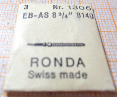 3  Aufzugswelle  EB - AS  8140  8 3/4 ´´ Ronda 1306 neuwertig