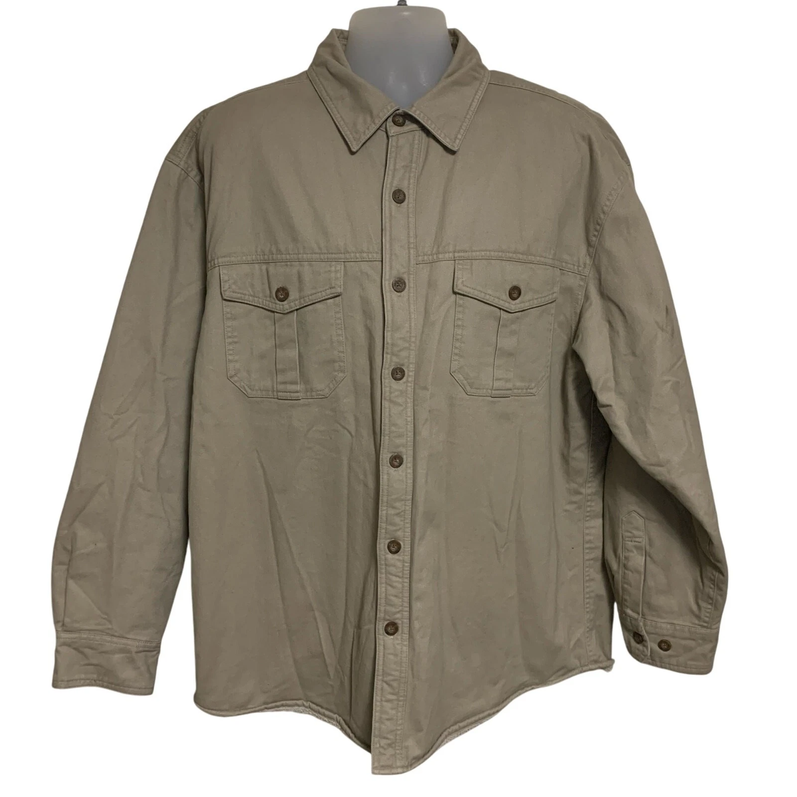 Levi's Fleece Lined Beige Jacket Mens Size XL