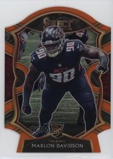 2020 Panini Select Concourse Orange Prizm Die-Cut Marlon Davidson #95 12d4