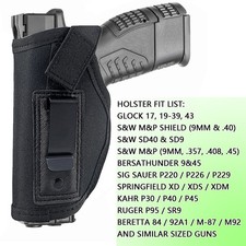 IWB Handgun Gun Holster Holder for All Compact Subcompact Pistol Concealed Carry