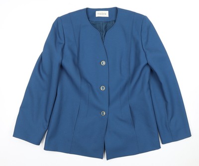 Eastex Damen Blazer blau, Größe 10, mittellang gefüttert