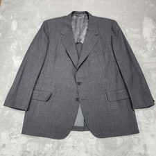 Vintage Oxxford Clothes Blazer Mens 50 Long Gray Pinstripe 2-Button Vented 80s