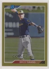 2020 Bowman Heritage Chrome Prospects Gold Refractor /50 Brice Turang #92CP-BT