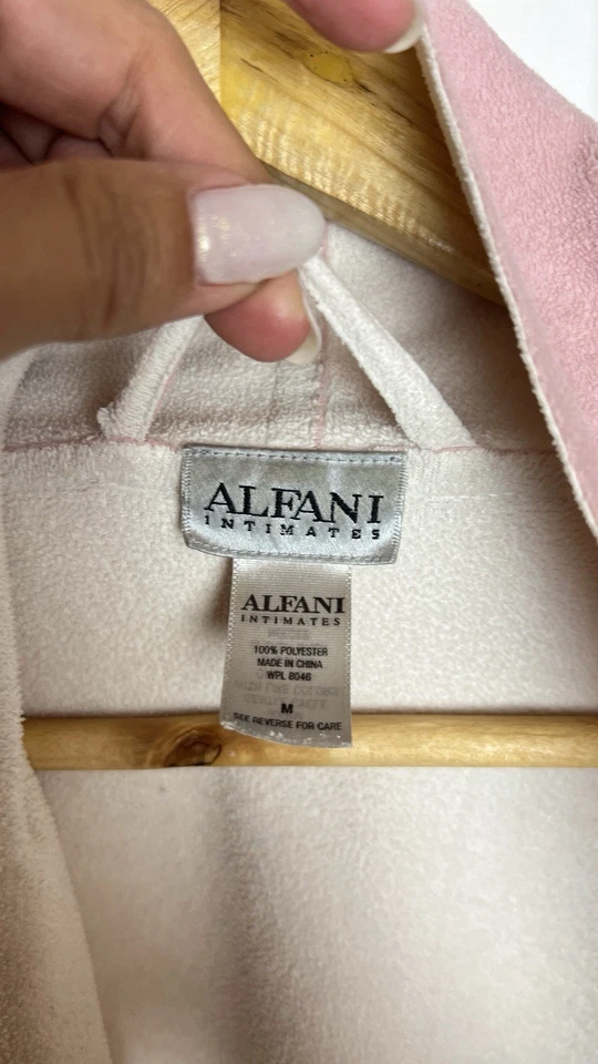 Abrigo largo informal acogedor rosa íntimo Alfani Foto 3 de 4