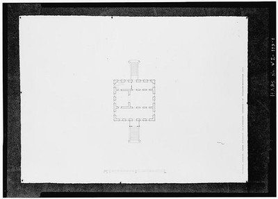 Photo:Measured Drawing Floor Plan Photocopy Architecture Blueprint 1910s