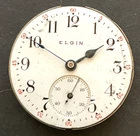 Antique 1905 Elgin Grade 324 Pocket Watch Movement Parts Good Balance 0s 7j USA