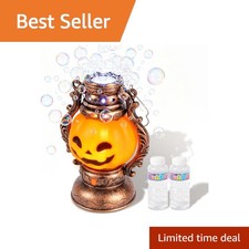 Halloween Lantern Bubble Machine Pumpkin Bubble Blower Light Up Toy