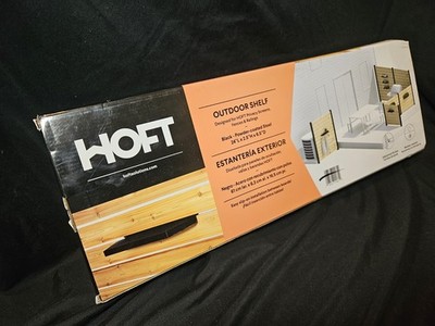 HOFT Brand Outdoor Shelf Black Powder Coated Steel 24'' Length