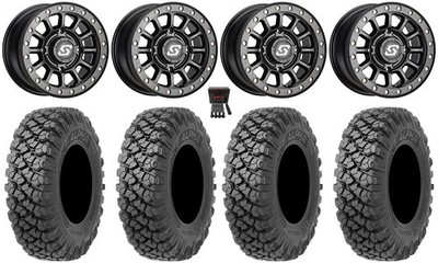 Sedona Sano Bdlk 15x6 Wheels Bk 35'' Alpha Tires Honda Pioneer 1000 / Talon