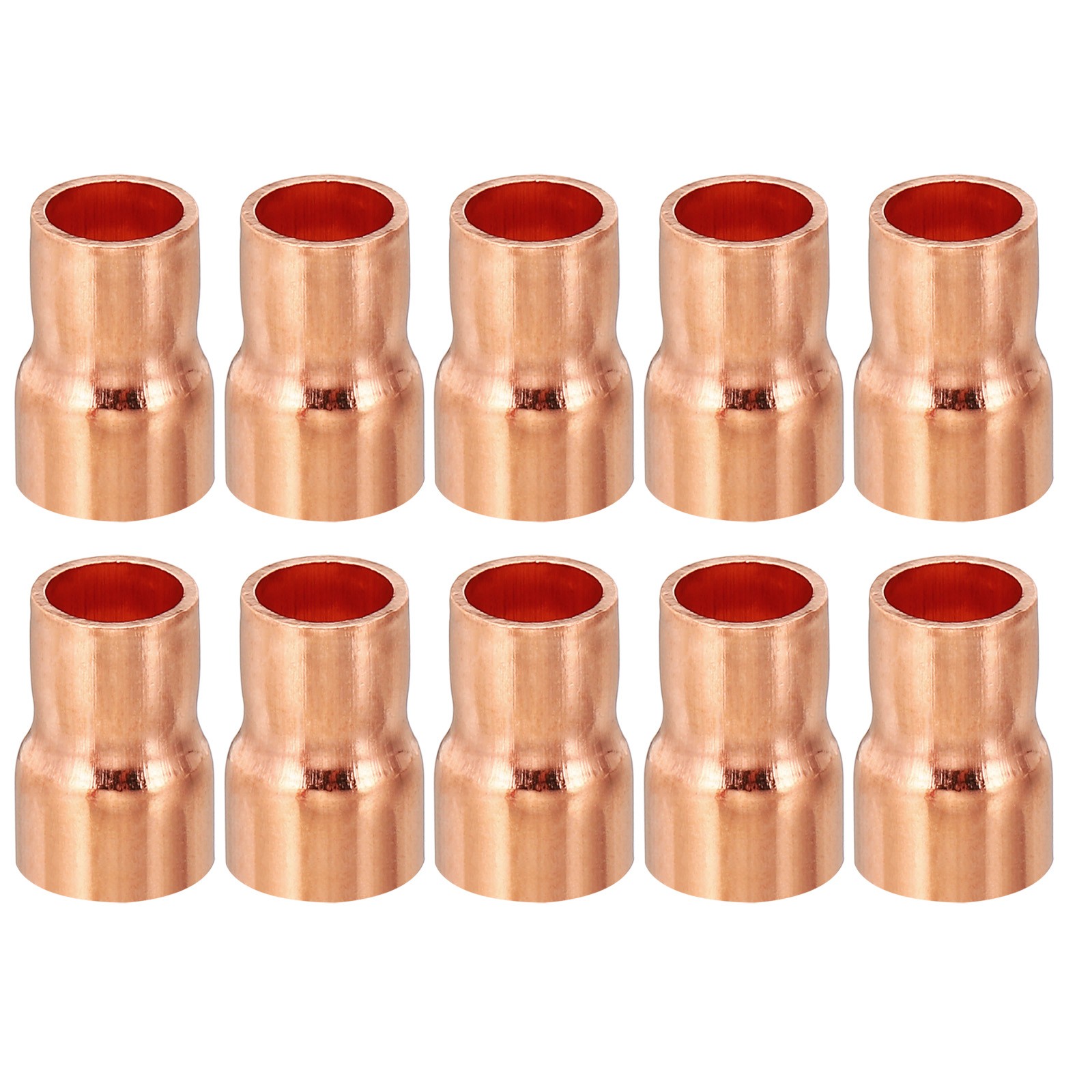 10 x 3/8" to 5/16" ID Copper Reducer 99.9% Pure Copper Coupling Pressure Fitting
