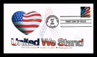 DR JIM STAMPS US COVER UNITED WE STAND AMERICAN FLAG FIRST DAY ISSUE