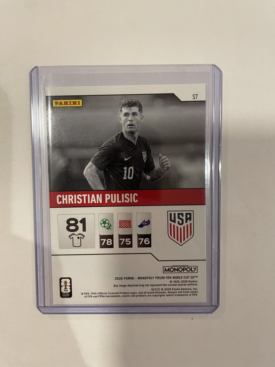 2026 Panini Monopoly World Cup Soccer Card Christian Pulisic USA