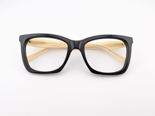 Lancel Eyeglasses, Frames Only, LA 90060 C01 Black/Ivory, 53-18-140, France
