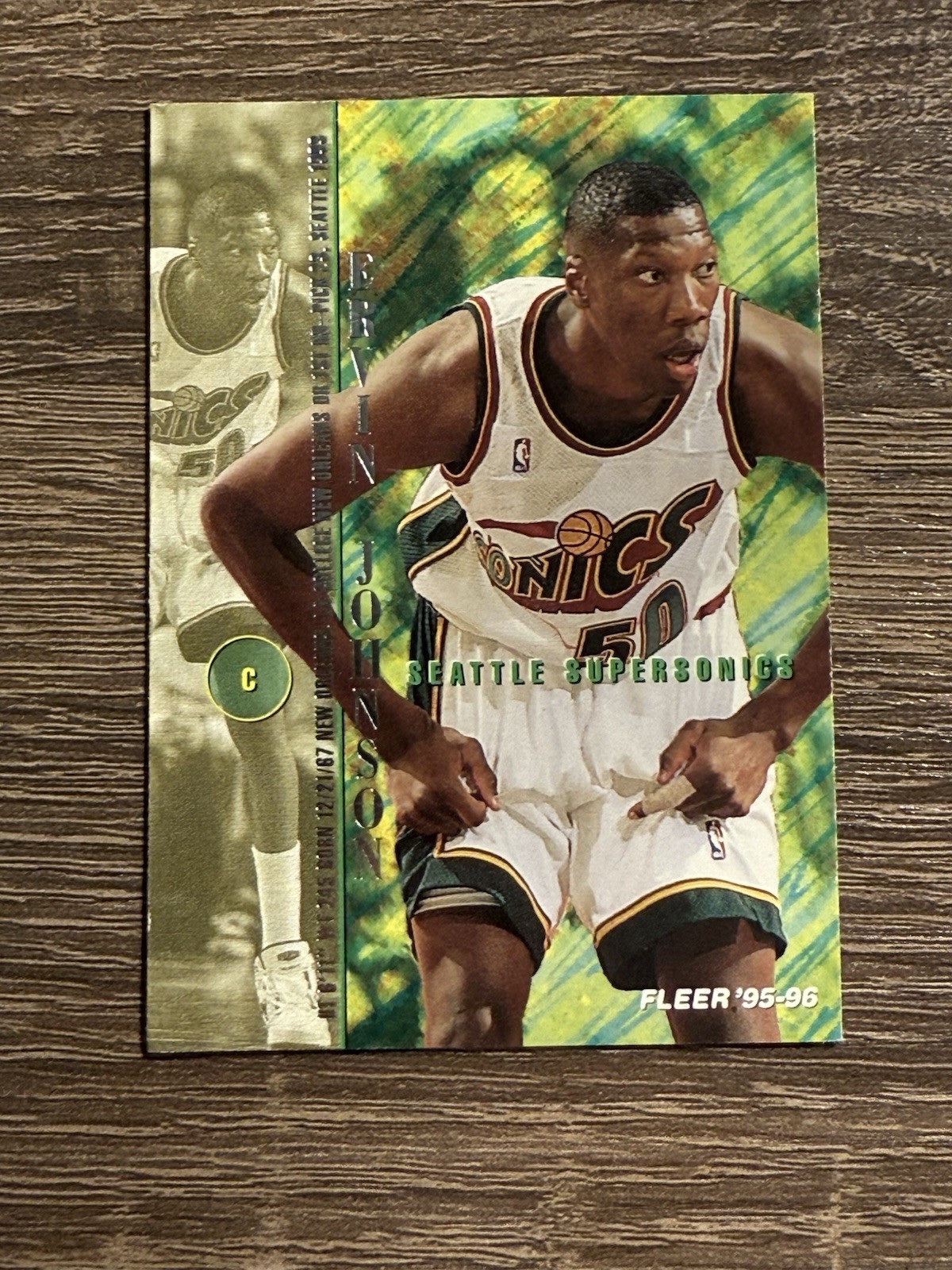 1995-96 Fleer #253 Ervin Johnson Seattle Supersonics Basketball Card