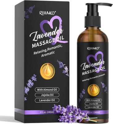 #ad Lavender Sensual Massage Oil for Couples–Relaxing Body Massage Oil for Date Nigh $13.11