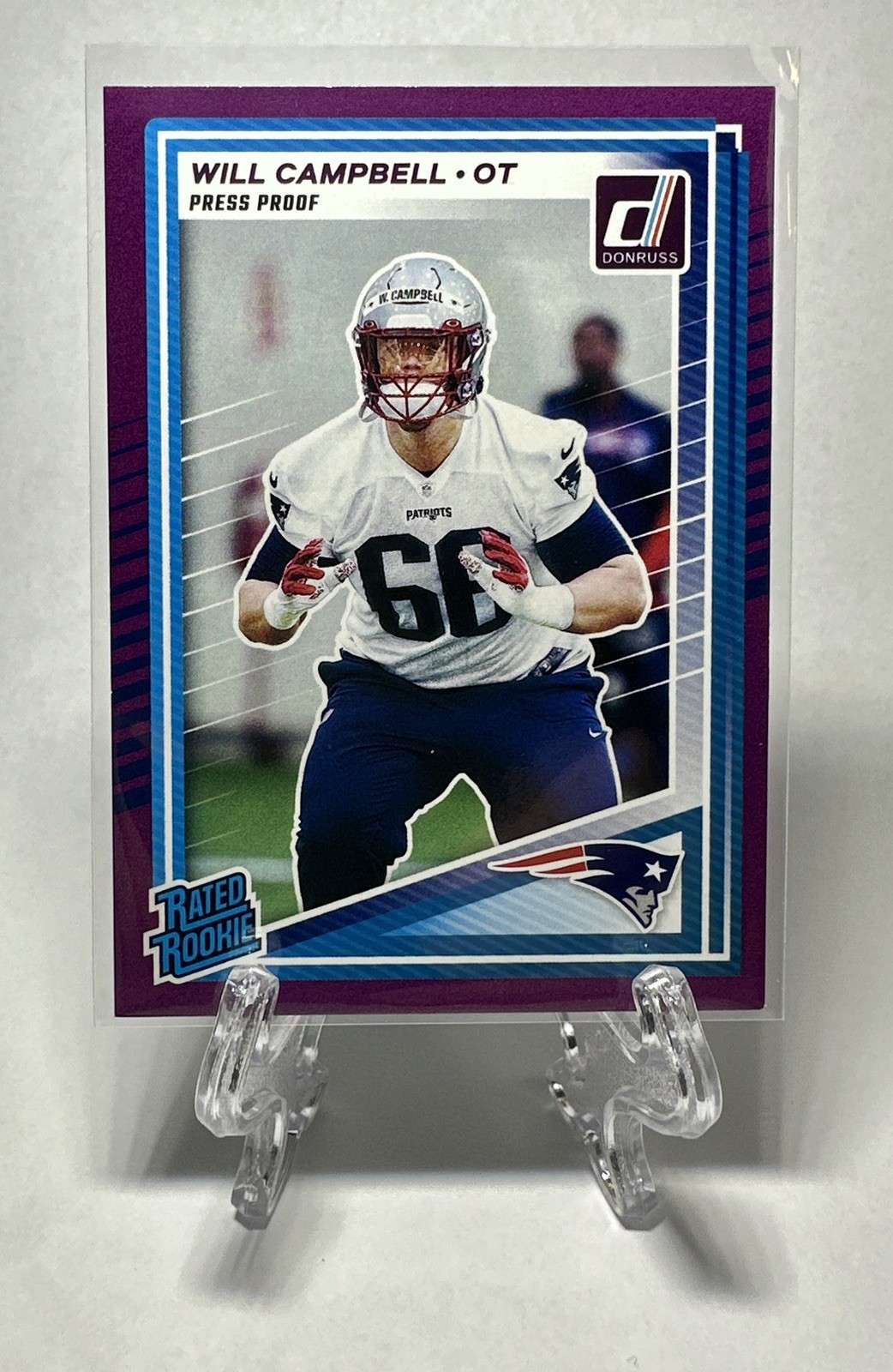 2025 Panini Donruss - Rated Rookie Will Campbell #345 Purple Press Proof (RC)