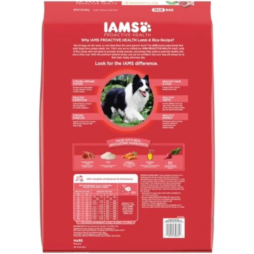 Alimento seco para perros IAMS Proactive Health Minichunks sabor cordero y arroz Foto 2 de 4