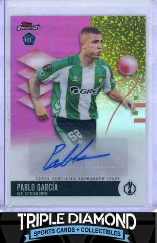 2025-26 Topps Finest UCC Pablo Garcia Rookie Auto Pink Refractor #001/250 W180