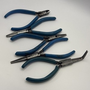 Vintage Mini Pliers Set Made in Japan High Quality Tool - Blue Grips
