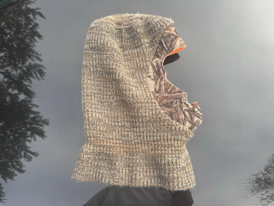 Vintage 80s Realtree Camo Ski Mask Hunting Outdoor Fishing Brown Camouflage - Image 2 of 4