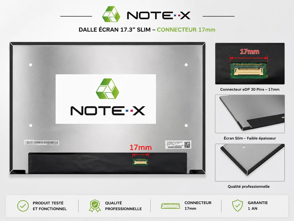 DALLE ECRAN LCD 16,0" INNOLUX N160JCA-EEL REV.C1 WUXGA IPS MAT 17MM - Photo 1/1