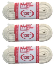 A&R Sports Figure Skate Laces, 120" - White (3-Pack)